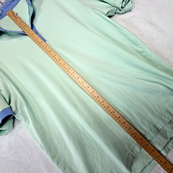 Head Golf Sportswear Men's Two-Tone Polo Shirt Size L Mint Green Blue Collar - Picture 14 of 16